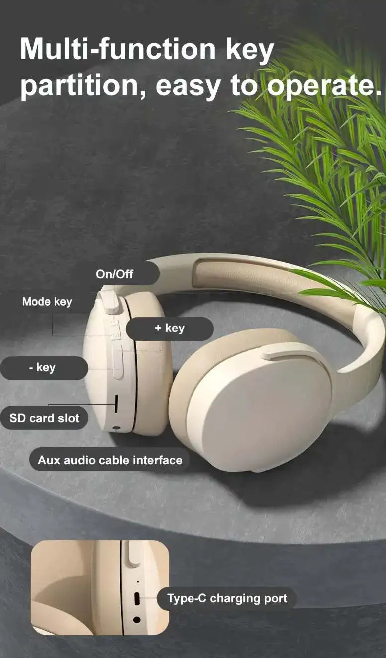 Headphones P2961 Wireless Bluetooth 5.3 Original Earphone Stereo Hifi Headset 400mAh 100h Super Long Battery Life Game Earbuds