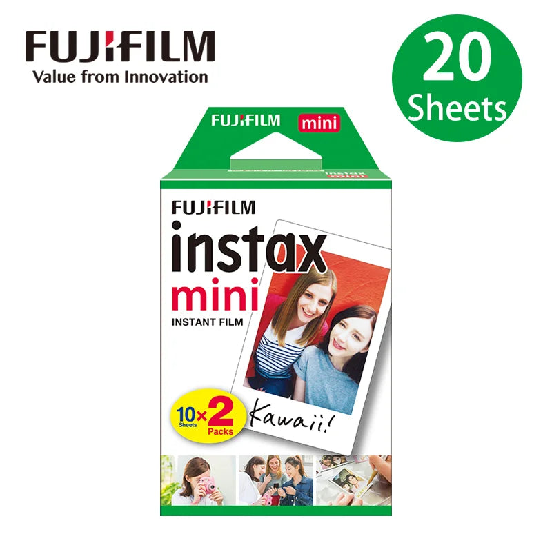 New Fujifilm Instax Mini 40 Instant Camera Black And Fuji Film Photo Paper / Fuji Ffilm Black And White Time Film Photo Paper